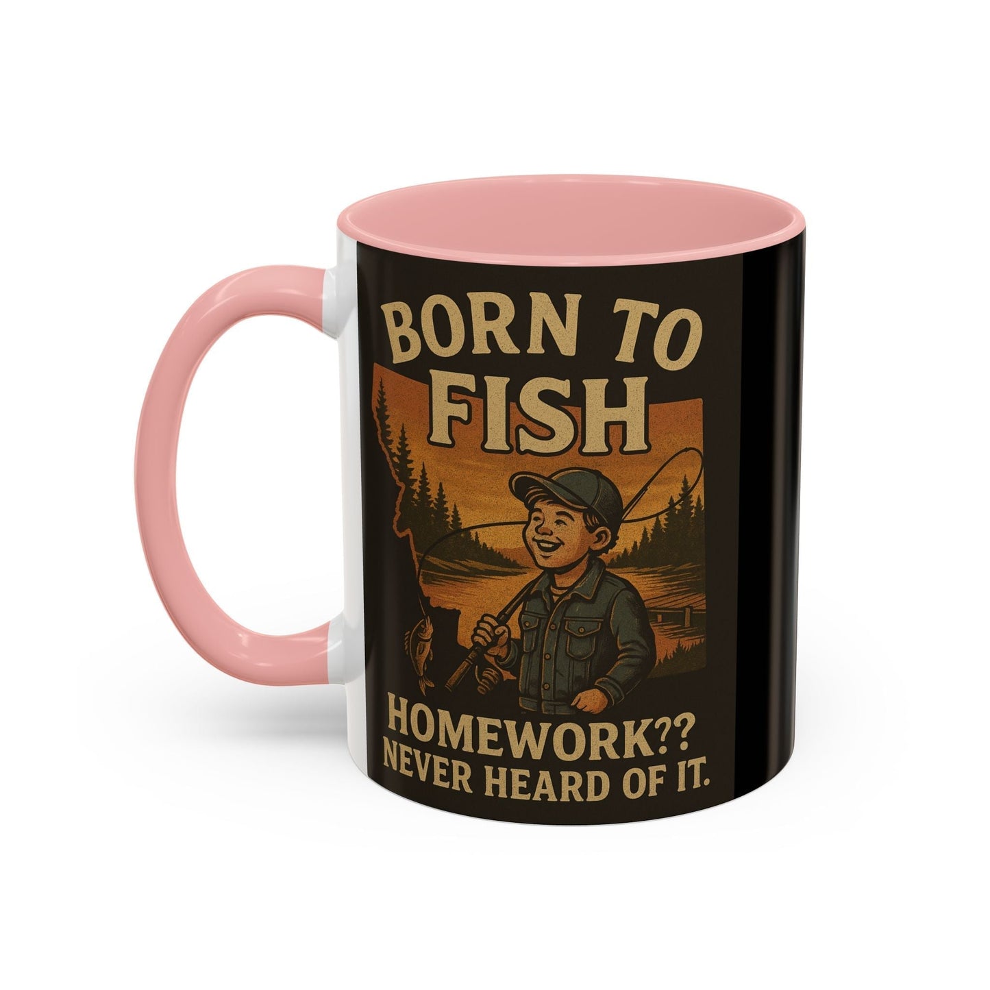 Retro Fishing Mug – Funny Coffee Cup Gift for Anglers & Campers