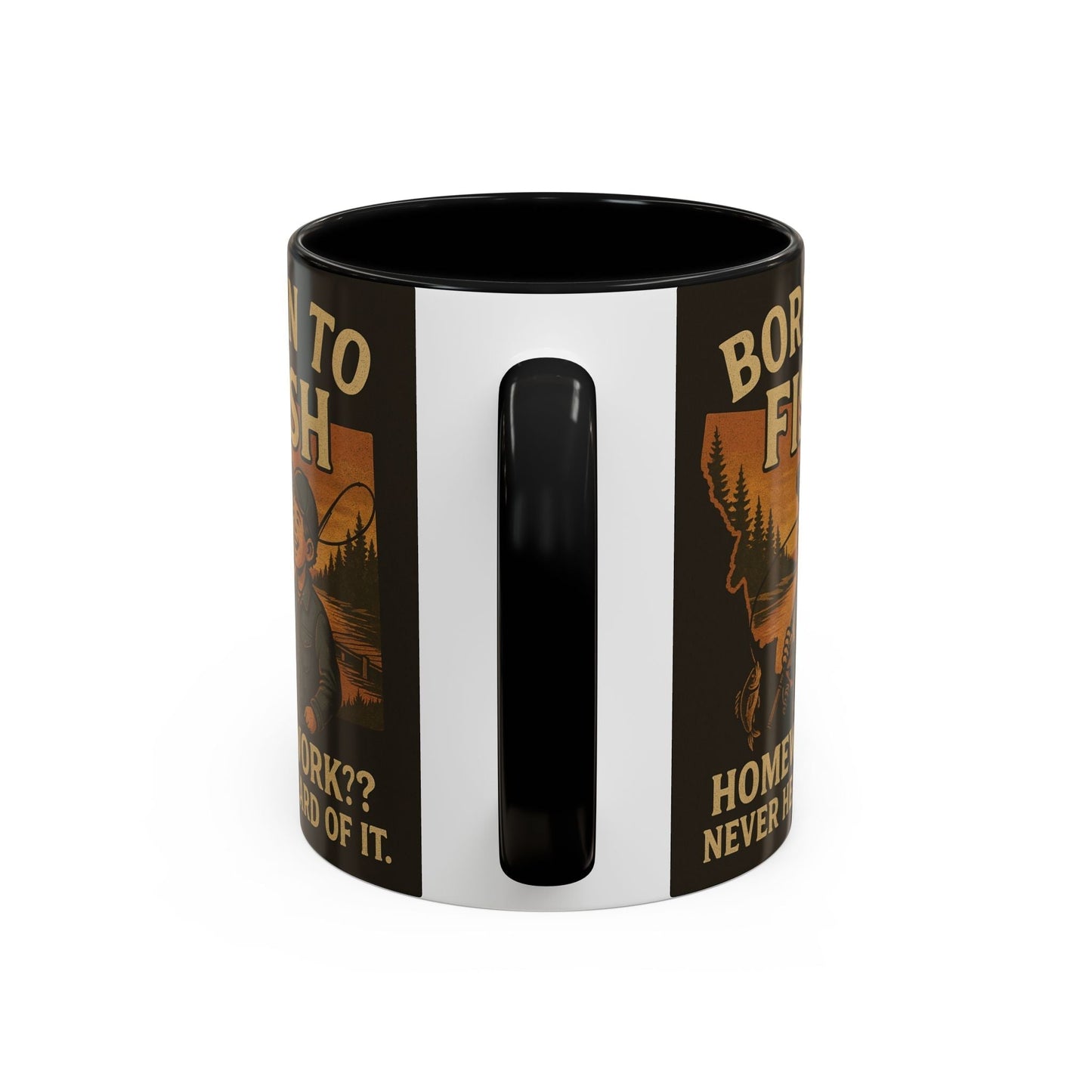 Retro Fishing Mug – Funny Coffee Cup Gift for Anglers & Campers