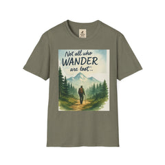 Montana-Inspired Adventure Tee with scenic mountain graphic and hiking theme.