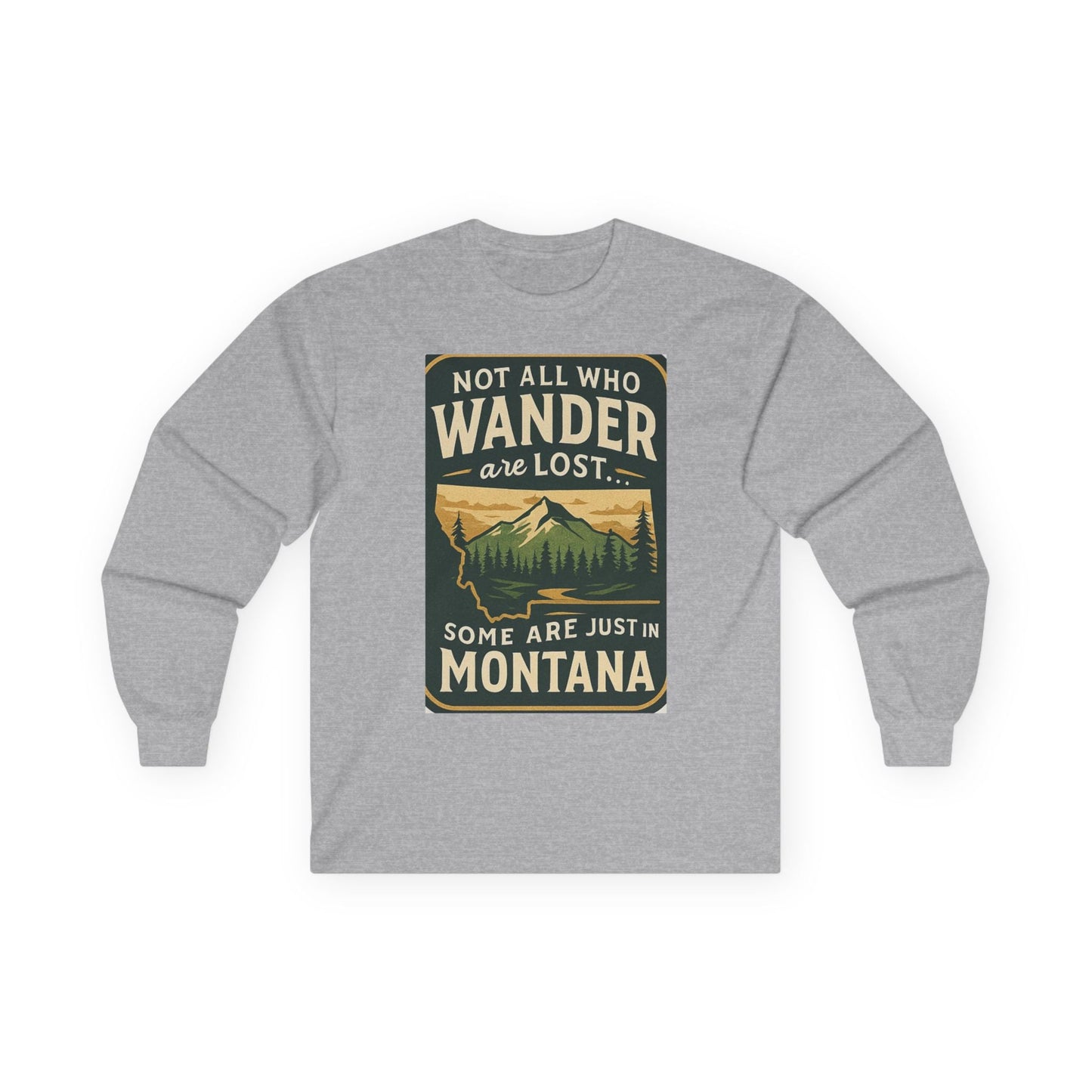 Wanderlust Long Sleeve – Montana Adventure Shirt for Outdoors Lover