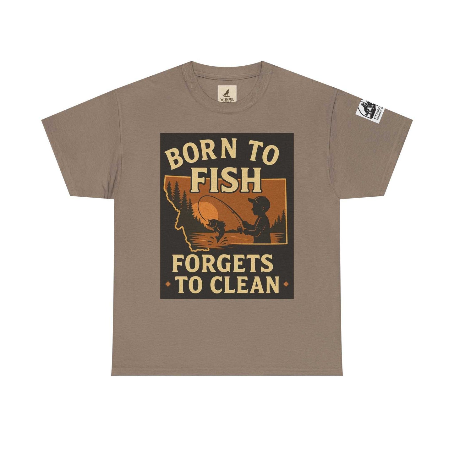 Fishing Cotton Tee for Men with bold graphic, ideal summer shirt for fishing and outdoor adventures.