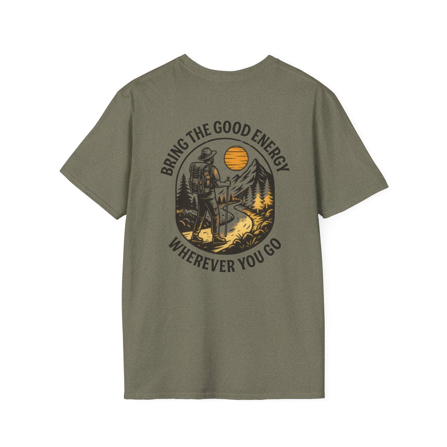 Montana-Inspired Adventure Tee with scenic graphic, ethically sourced cotton.