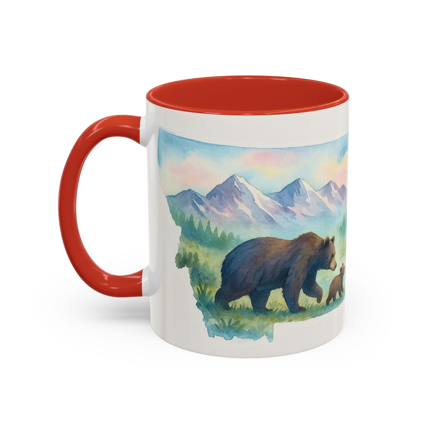 Nature-Inspired Mug – Bear & Mountain Coffee Cup for Outdoorsy Souls