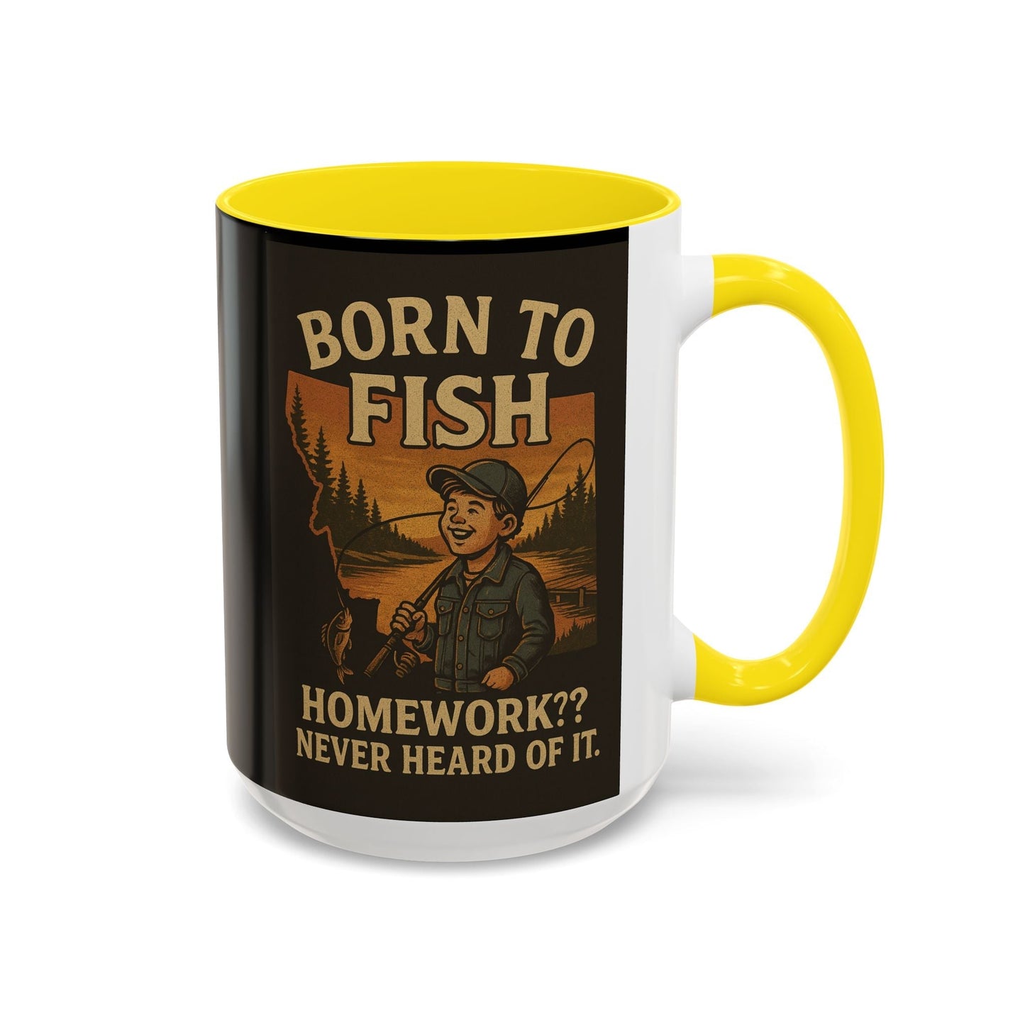 Retro Fishing Mug – Funny Coffee Cup Gift for Anglers & Campers