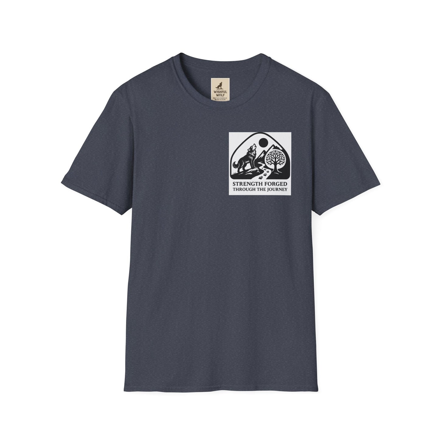 Welding Gift T-Shirt with "Strength Forged" graphic for metalworkers and welders.