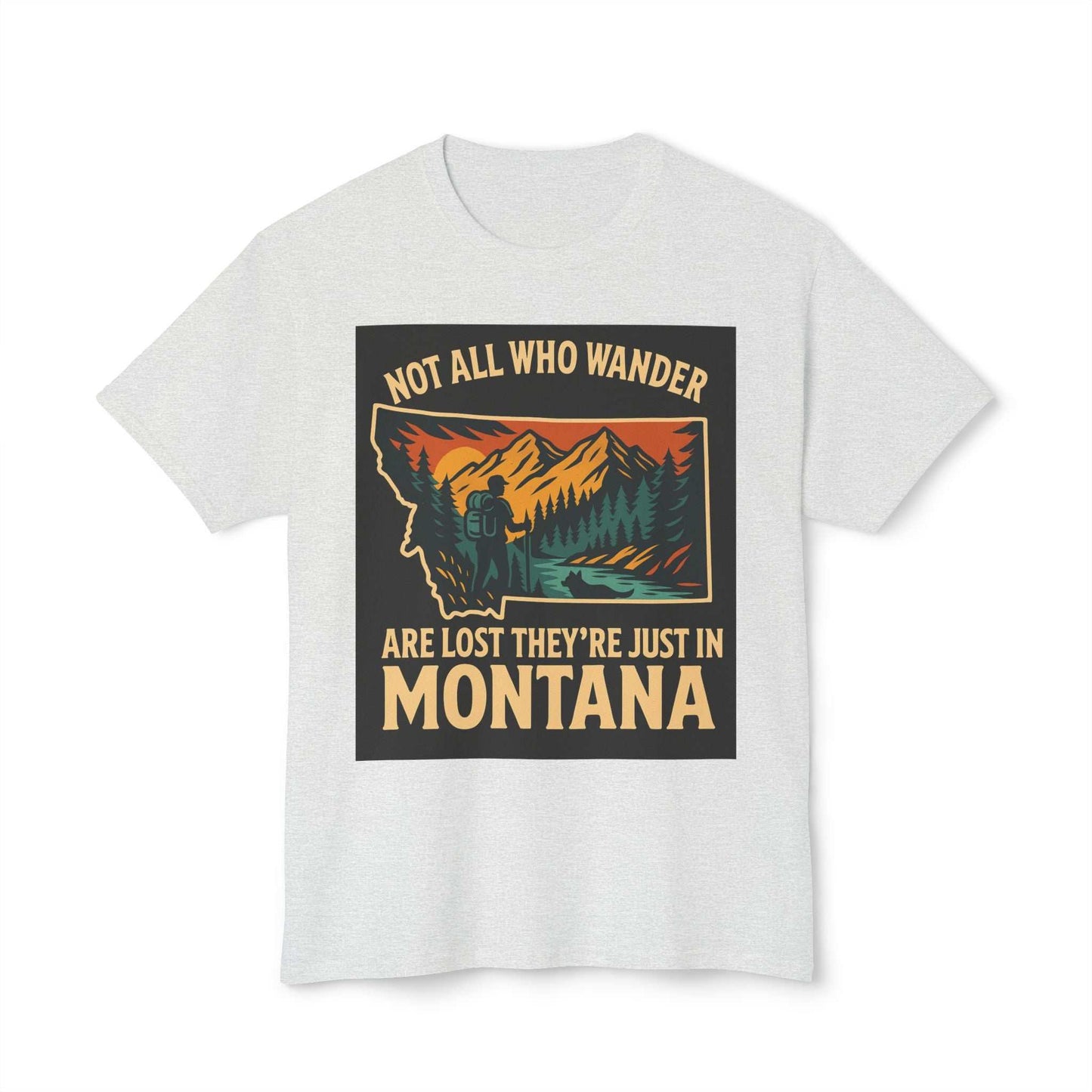 Montana Adventure Tee with nature-inspired design, perfect for free spirits and outdoor enthusiasts.