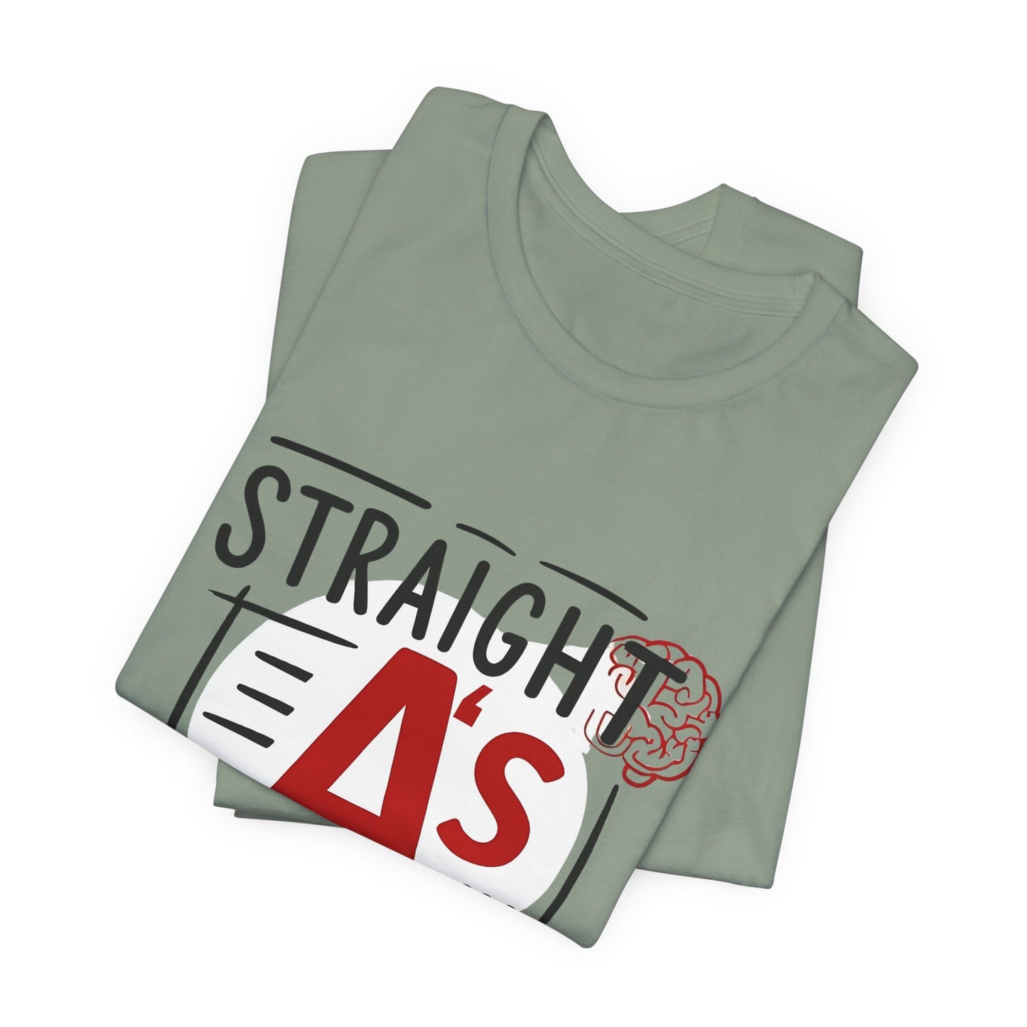 Unisex Thoughtful Overthinker Tee - Straight A's in Overthinking, Casual Tee, Gift for Students, Funny T-Shirt, Everyday Wear