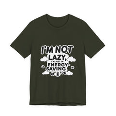 Funny Energy Saving Tee – Unisex Humor Shirt for Everyday Wear