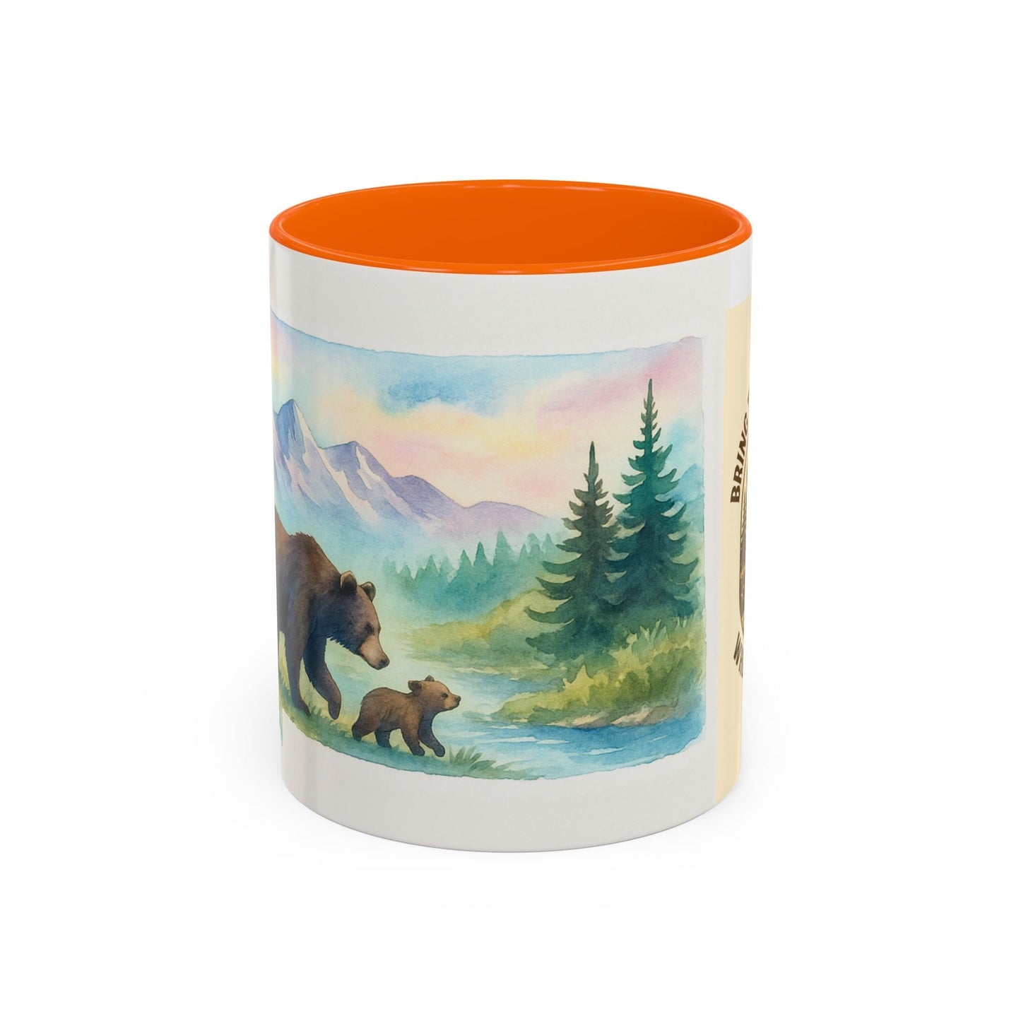 Nature-Inspired Mug – Bear & Mountain Coffee Cup for Outdoorsy Souls
