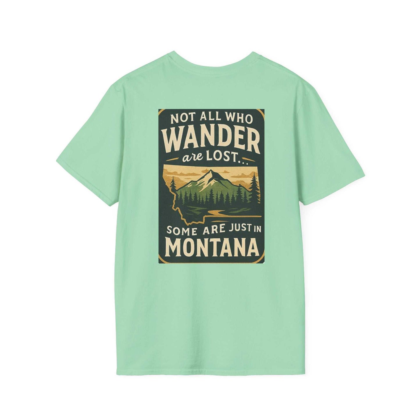 Montana Adventure Tee with vintage wilderness graphic, ideal for nature lovers.