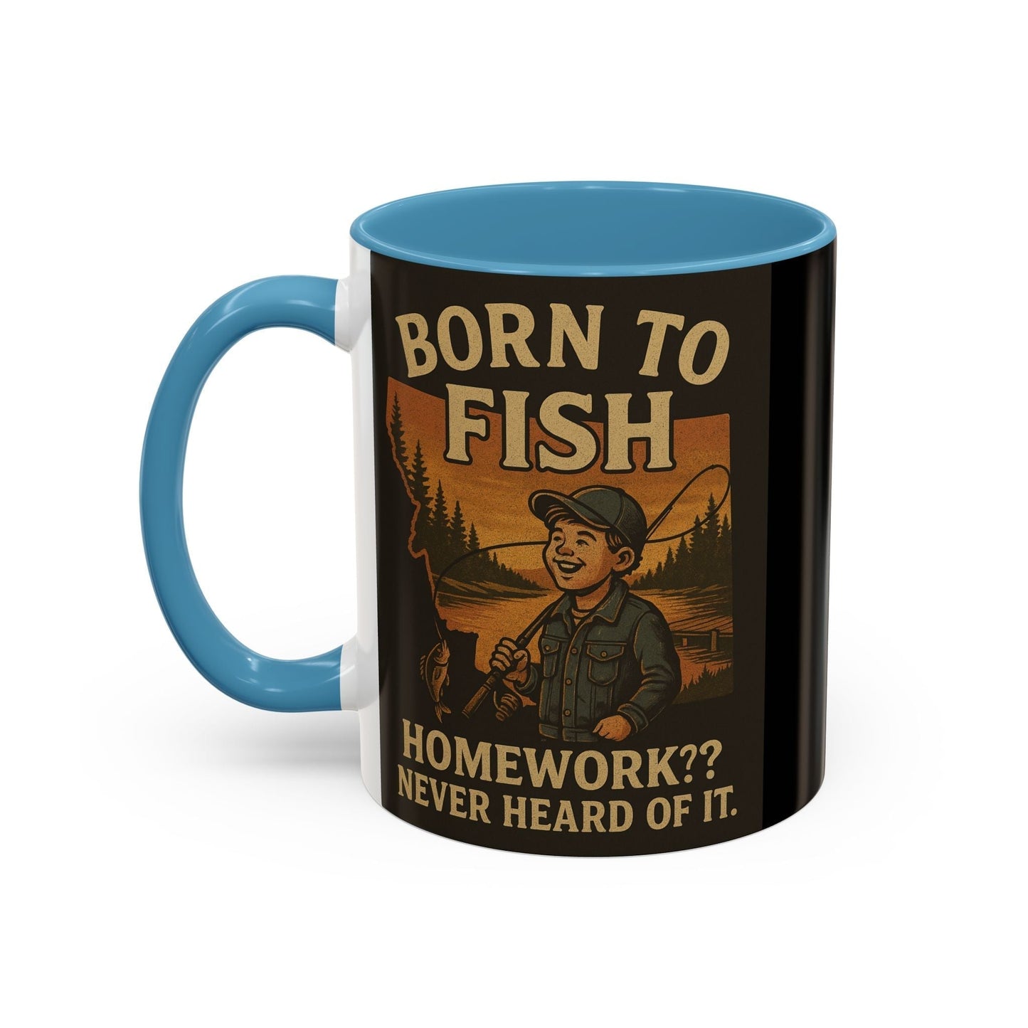 Retro Fishing Mug – Funny Coffee Cup Gift for Anglers & Campers