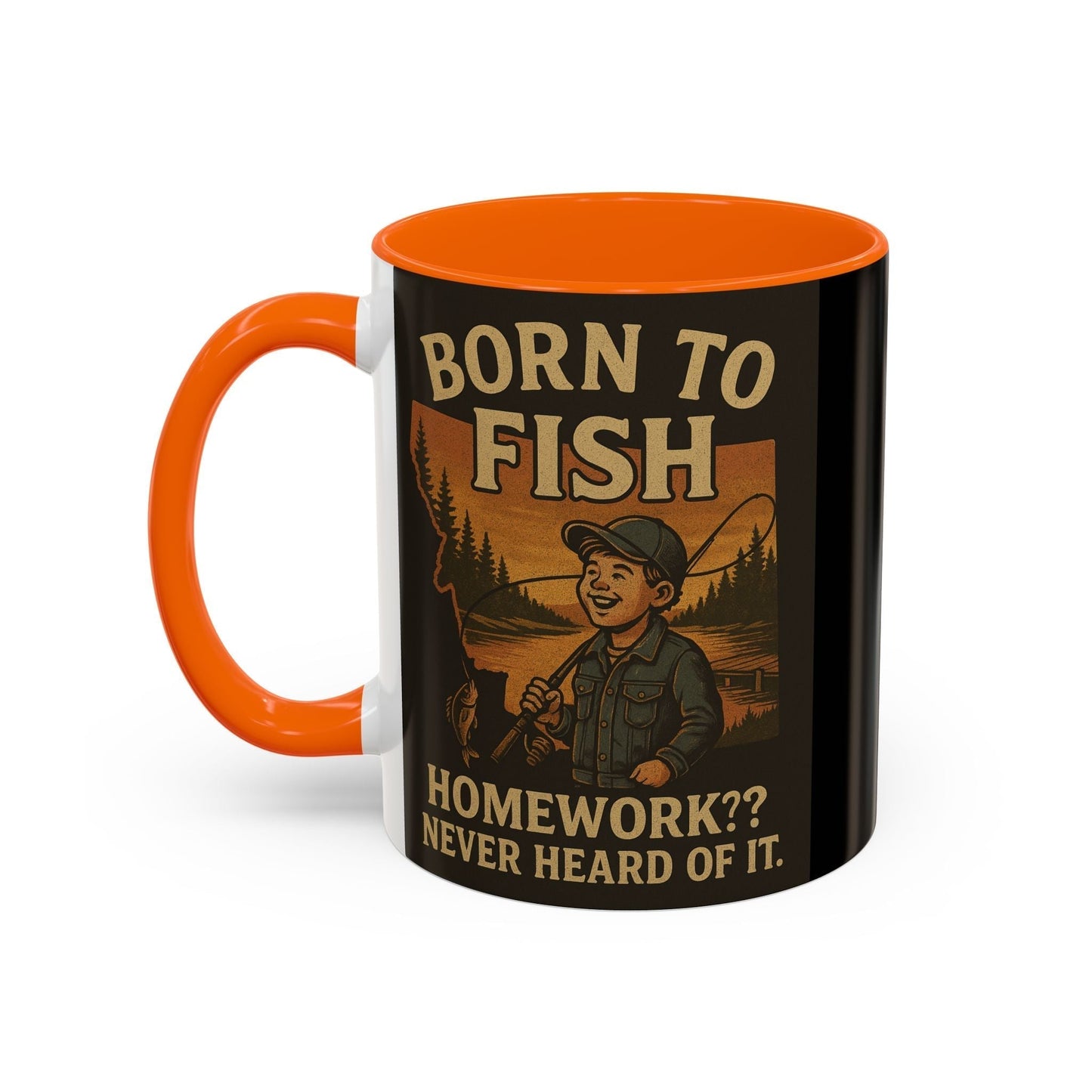 Retro Fishing Mug – Funny Coffee Cup Gift for Anglers & Campers