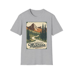 Montana Nature Tee – Softstyle Vintage Shirt for Hikers & Travelers