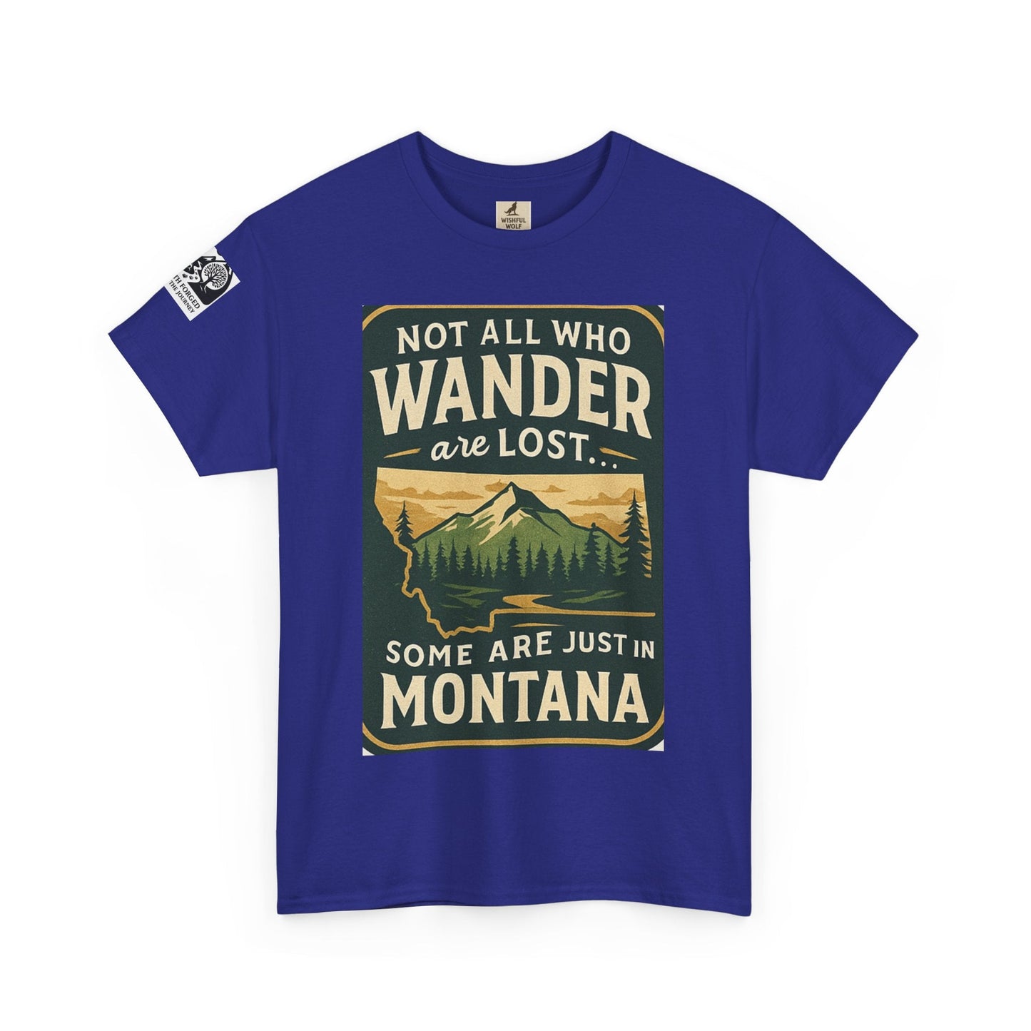 Montana Wanderer Tee – Inspirational Nature Quote Shirt for Explorers