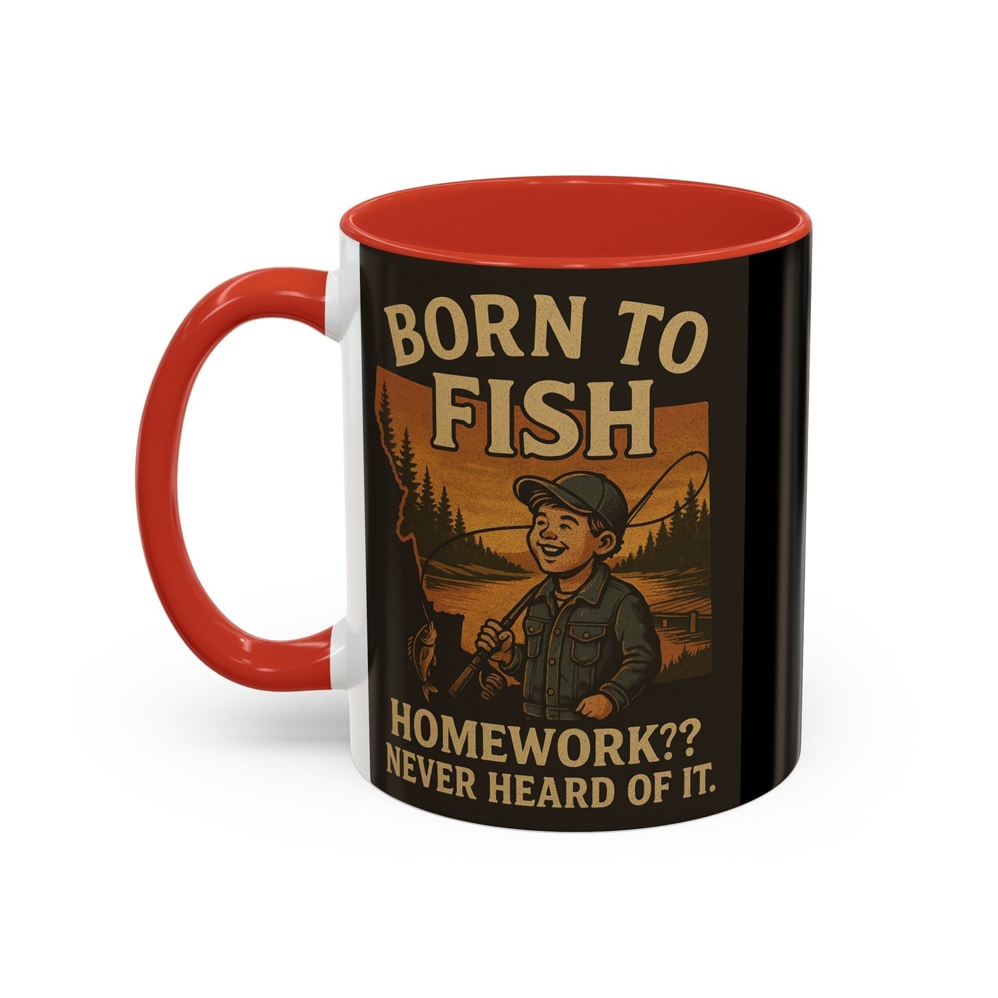Retro Fishing Mug – Funny Coffee Cup Gift for Anglers & Campers
