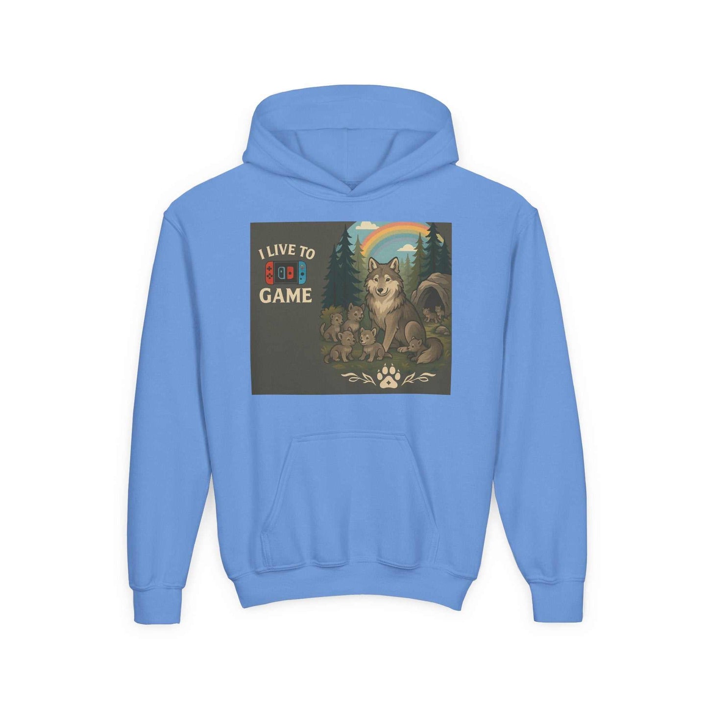 Youth Wildlife Hoodie with nature-inspired graphics and motivational message for adventurous kids.