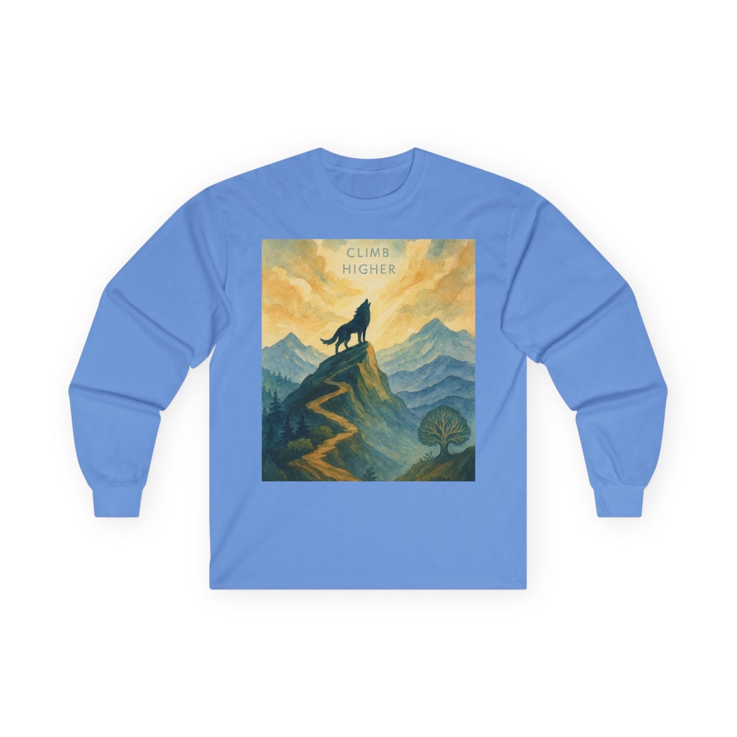 Climb Higher Tee – Inspirational Long Sleeve Shirt for Nature Fans