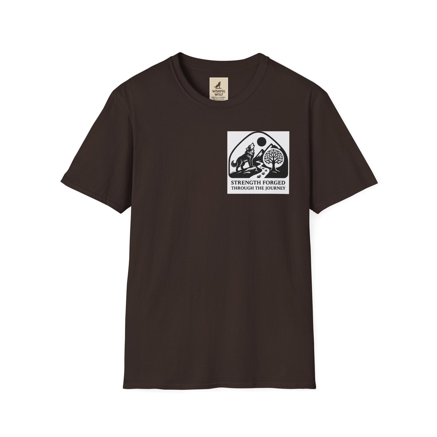 Welding Gift T-Shirt with "Strength Forged in Fire" graphic for metalworkers.