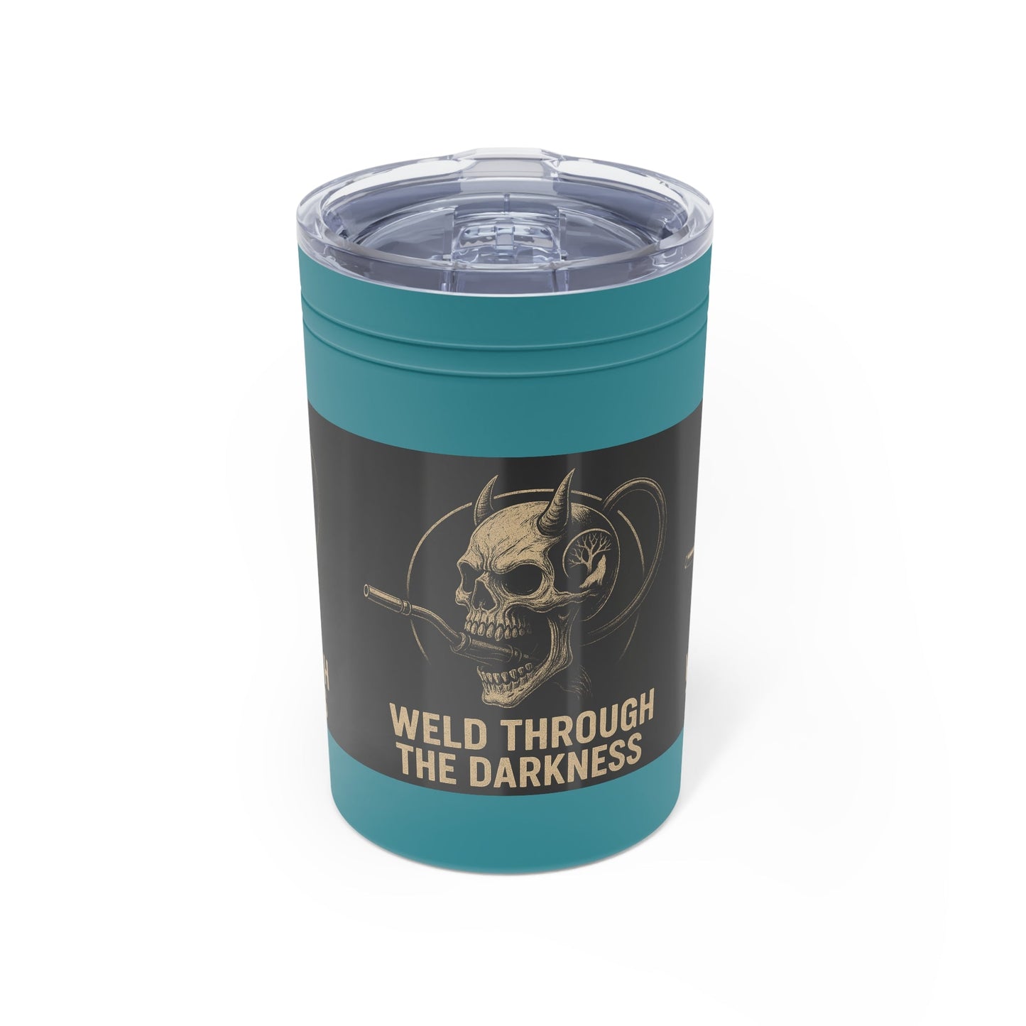 Weld Through the Darkness 11oz Tumbler – Inspirational Welder Gift