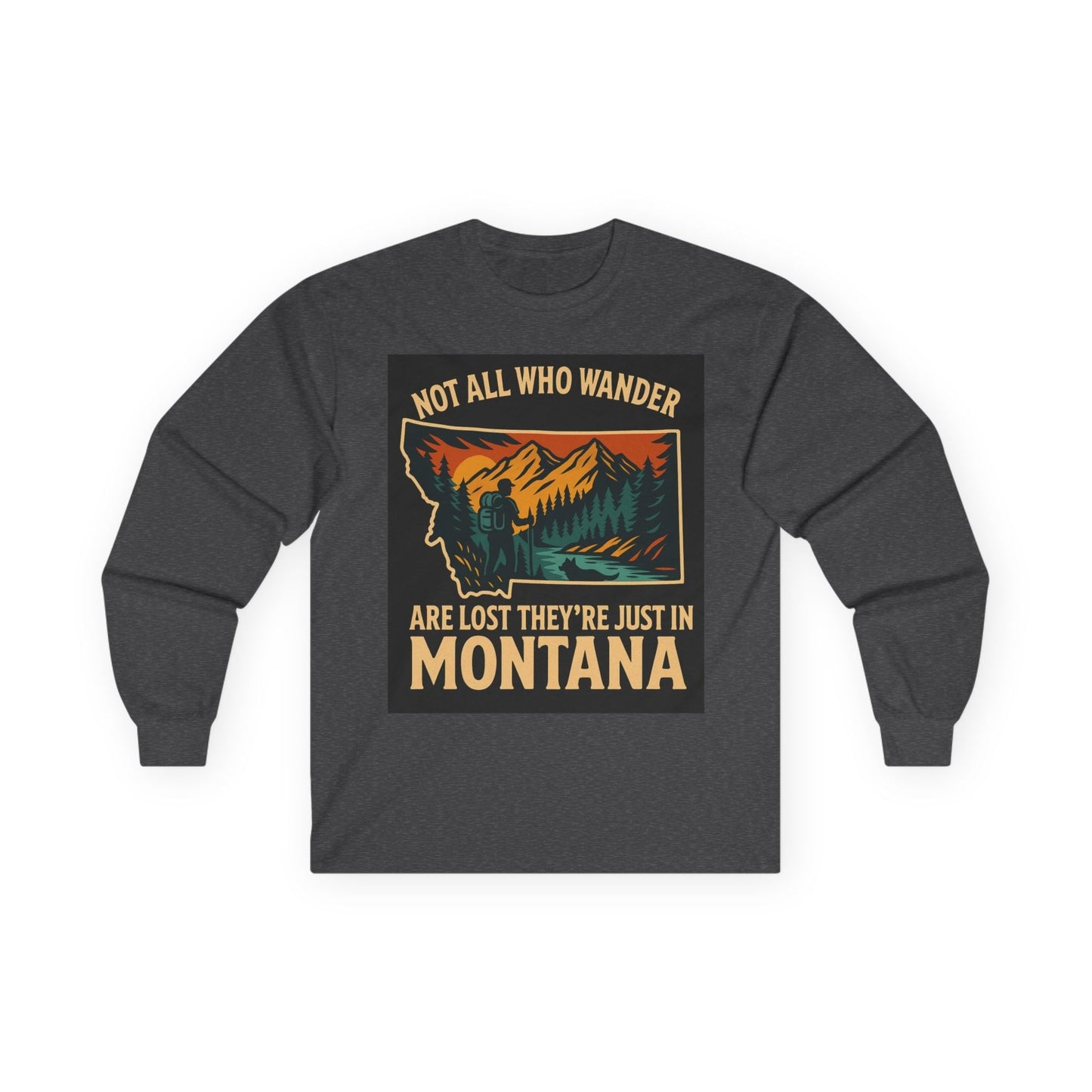 Montana Adventure Long Sleeve Tee – Hiking Shirt for Nature Lovers