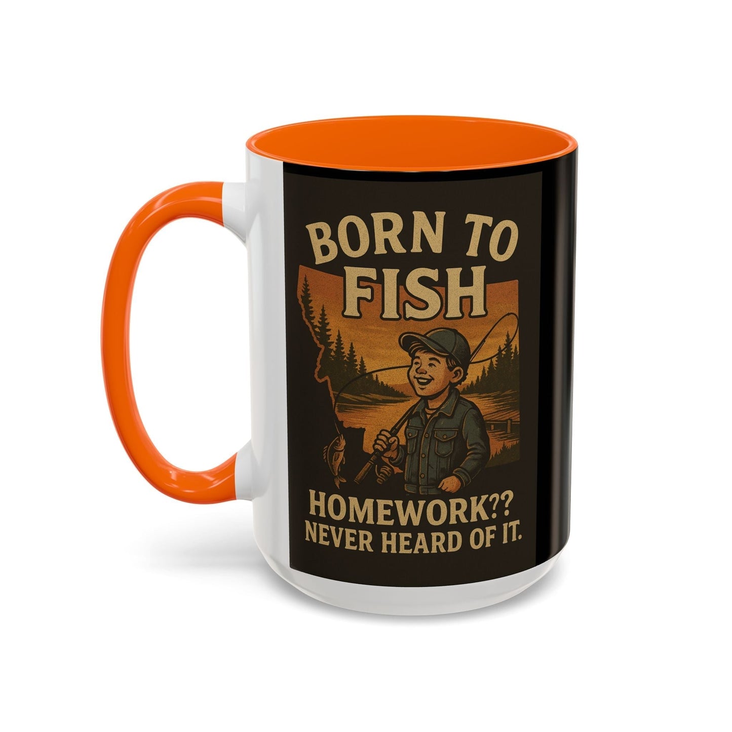 Retro Fishing Mug – Funny Coffee Cup Gift for Anglers & Campers