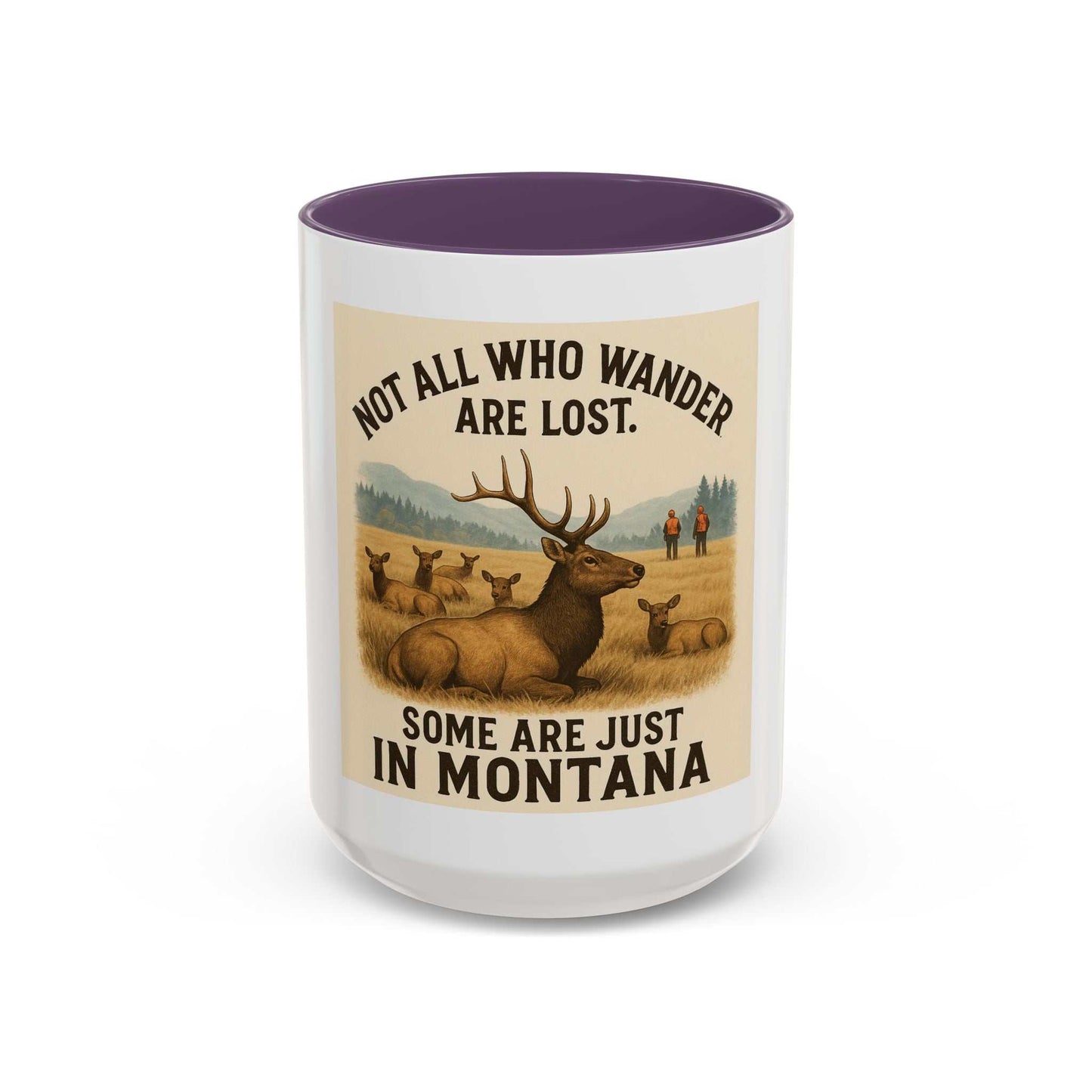 Montana Adventure Mug with rustic elk design, perfect for nature lovers and adventurers.
