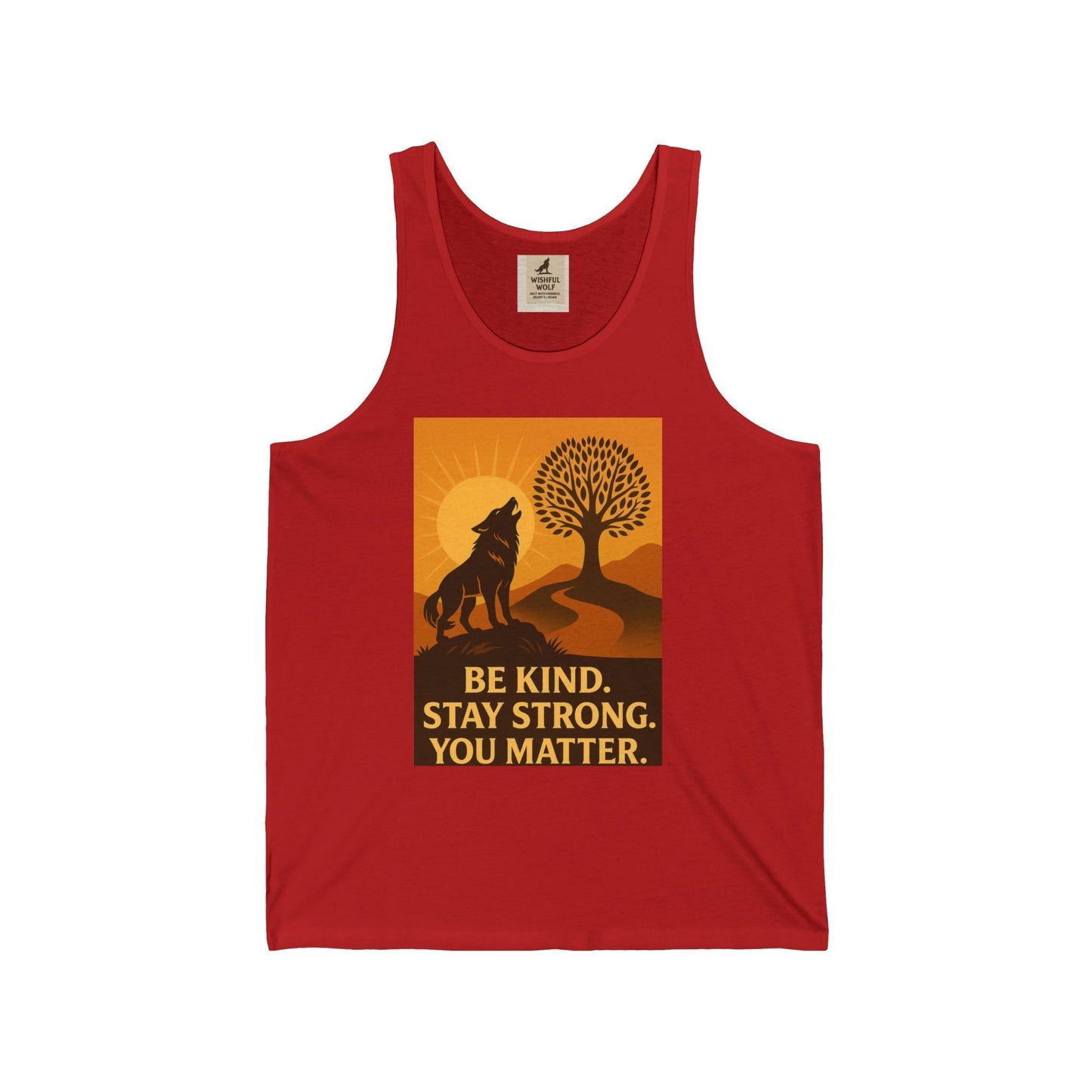 Wolf Motivation Tank – Inspirational Quote & Strength Design Tee