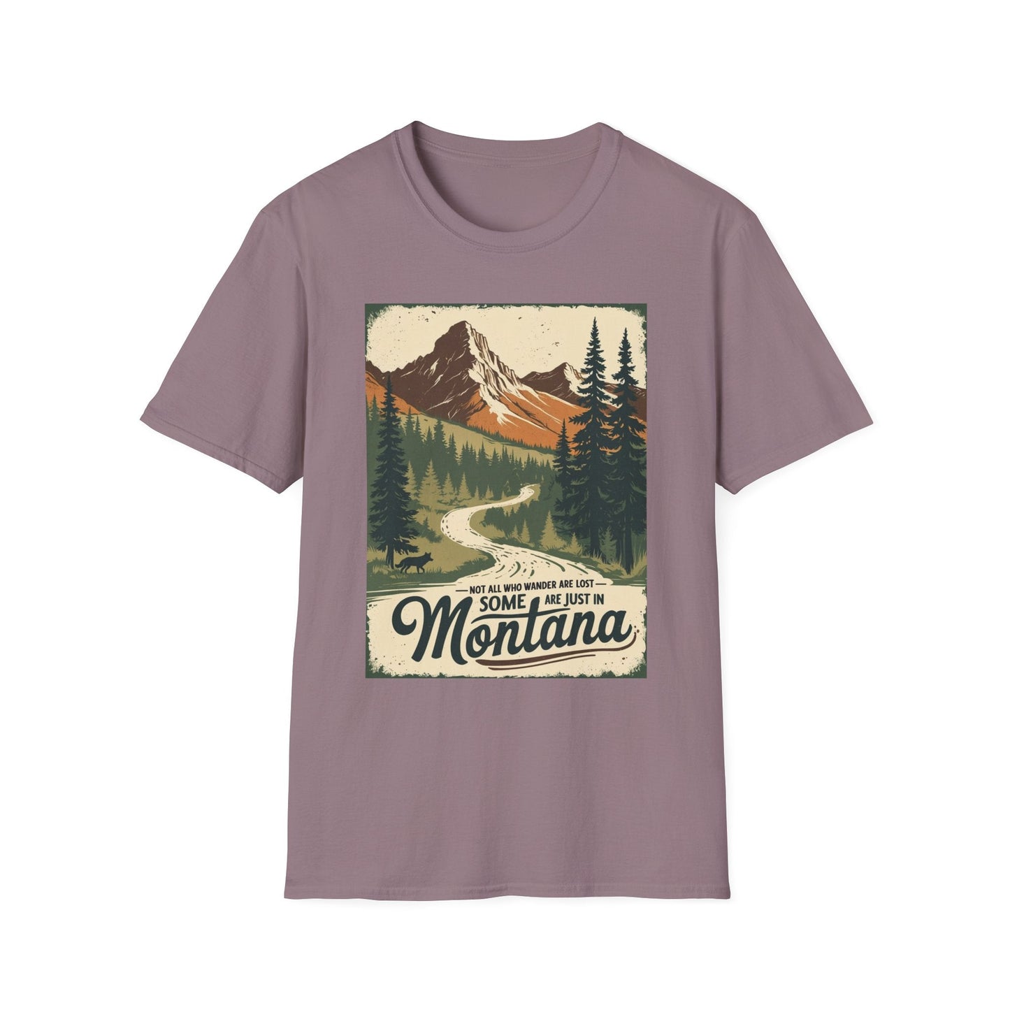 Montana Nature Tee – Softstyle Vintage Shirt for Hikers & Travelers