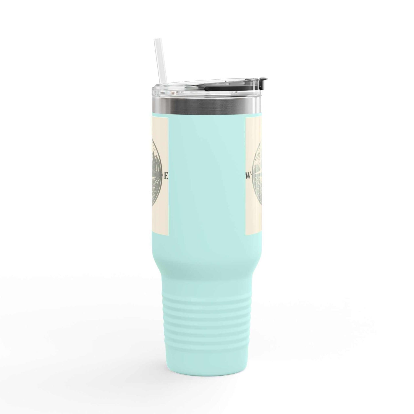 40oz Montana Compass Travel Mug with compass design, insulated for outdoor adventures.
