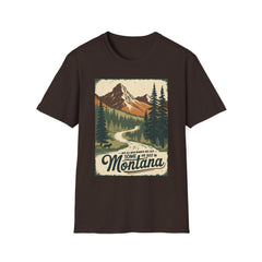 Montana Nature Tee – Softstyle Vintage Shirt for Hikers & Travelers