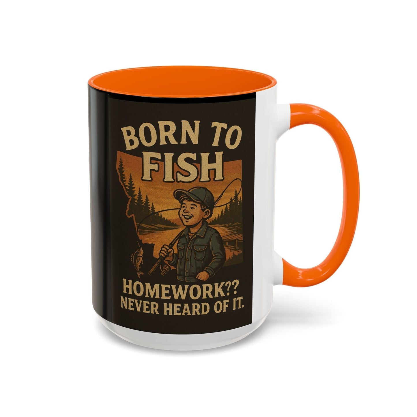 Retro Fishing Mug – Funny Coffee Cup Gift for Anglers & Campers