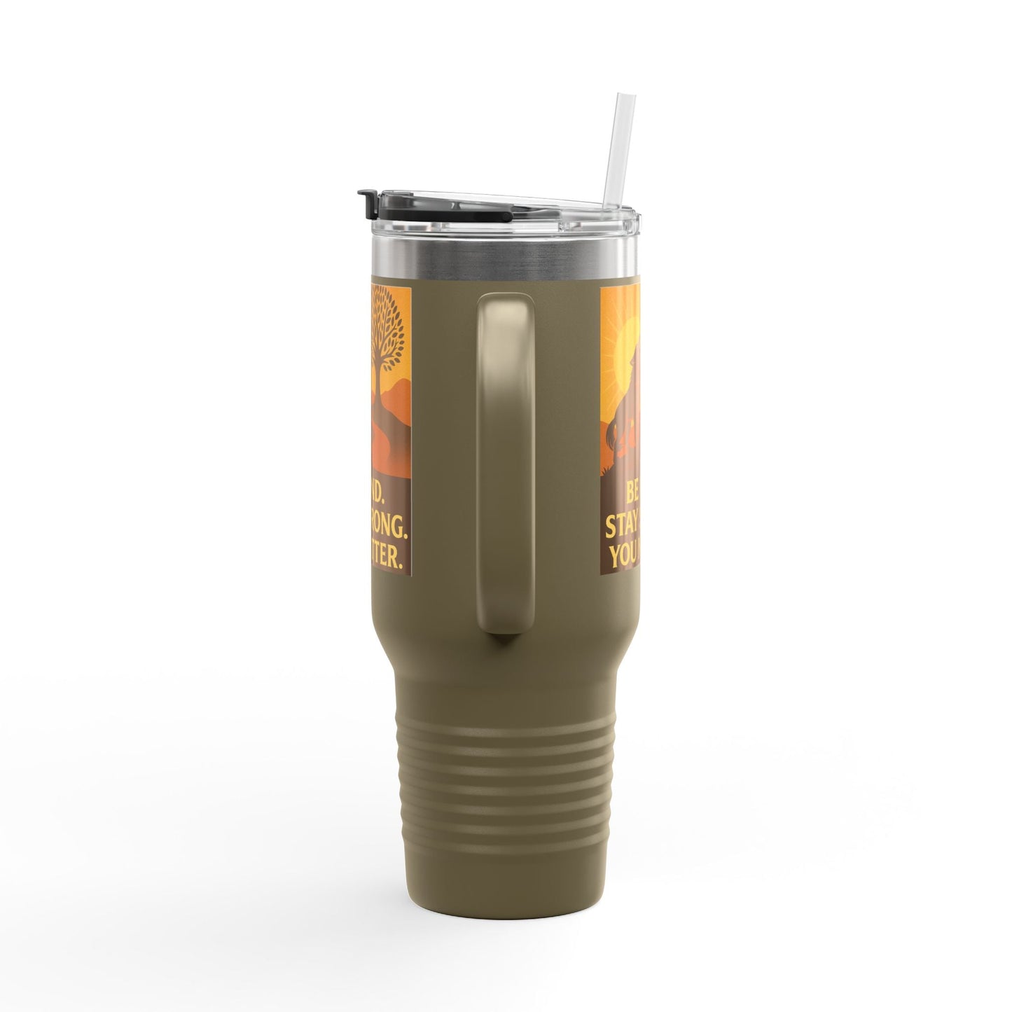 Motivational 40oz Travel Mug – Be Kind, Stay Strong, You Matter Gift