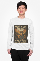 Born to Fish Long Sleeve Tee – Vintage Outdoor Apparel for Anglers