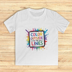 Color Outside the Lines – Kids Softstyle Tee