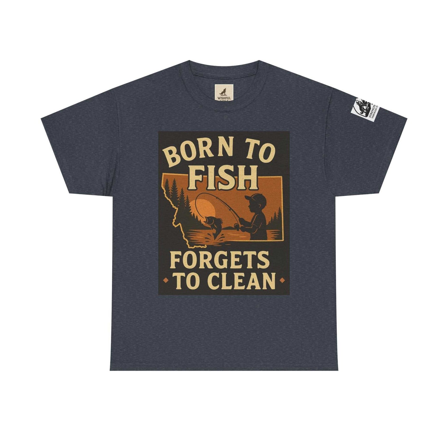 Men's Fishing Cotton Tee with Bold Graphic Design - Ideal for Outdoor Activities
