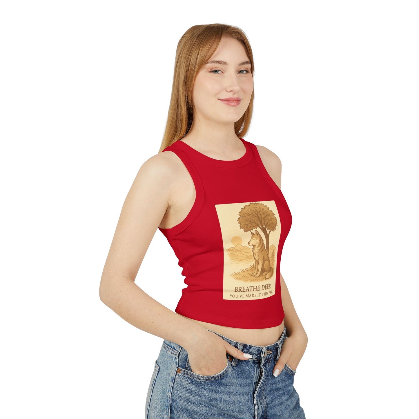 Women’s Nature Tank Top – Wolves & Motivational Outdoor Quote