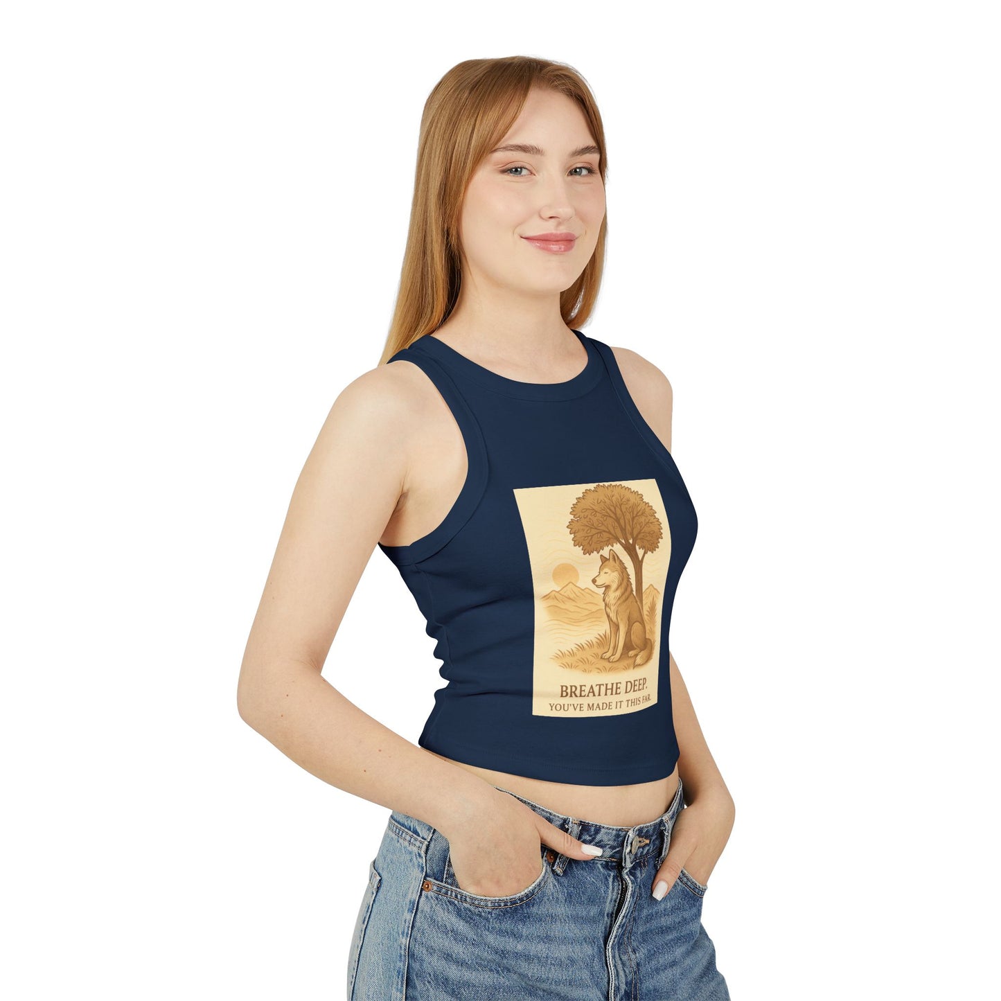 Women’s Nature Tank Top – Wolves & Motivational Outdoor Quote