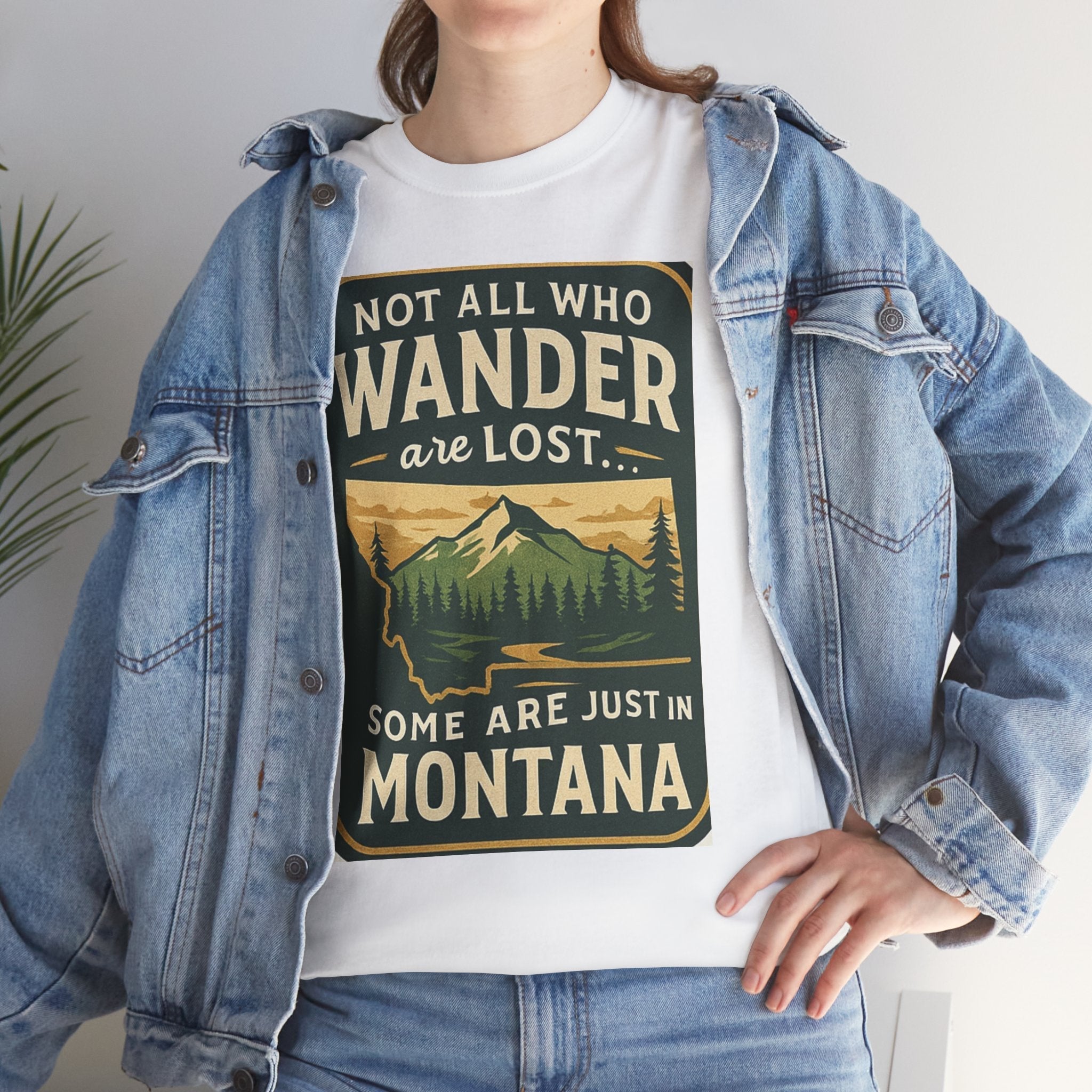Montana Wanderer Tee – Inspirational Nature Quote Shirt for Explorers