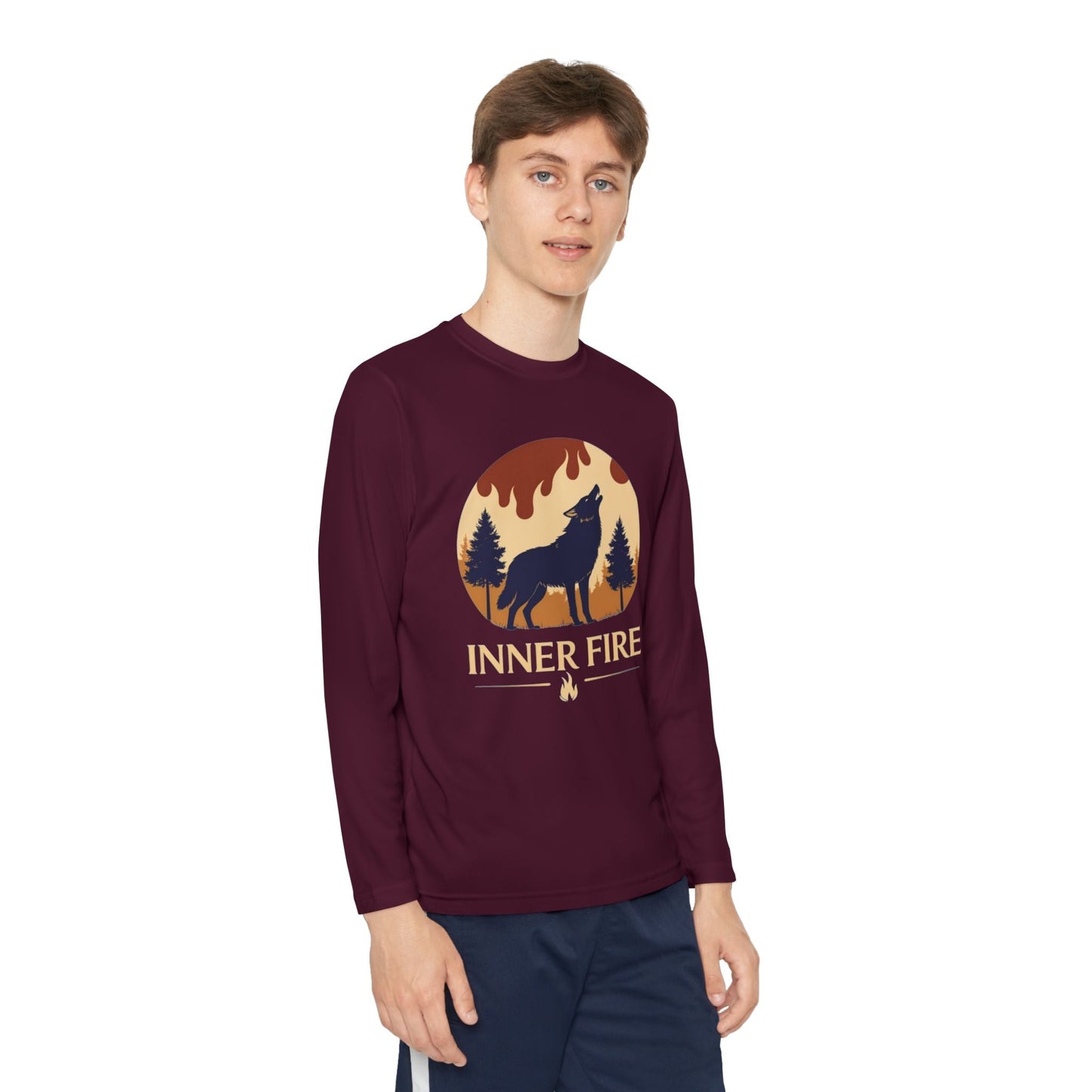 Youth Long Sleeve – Inner Fire Sparks Within Adventure Tee