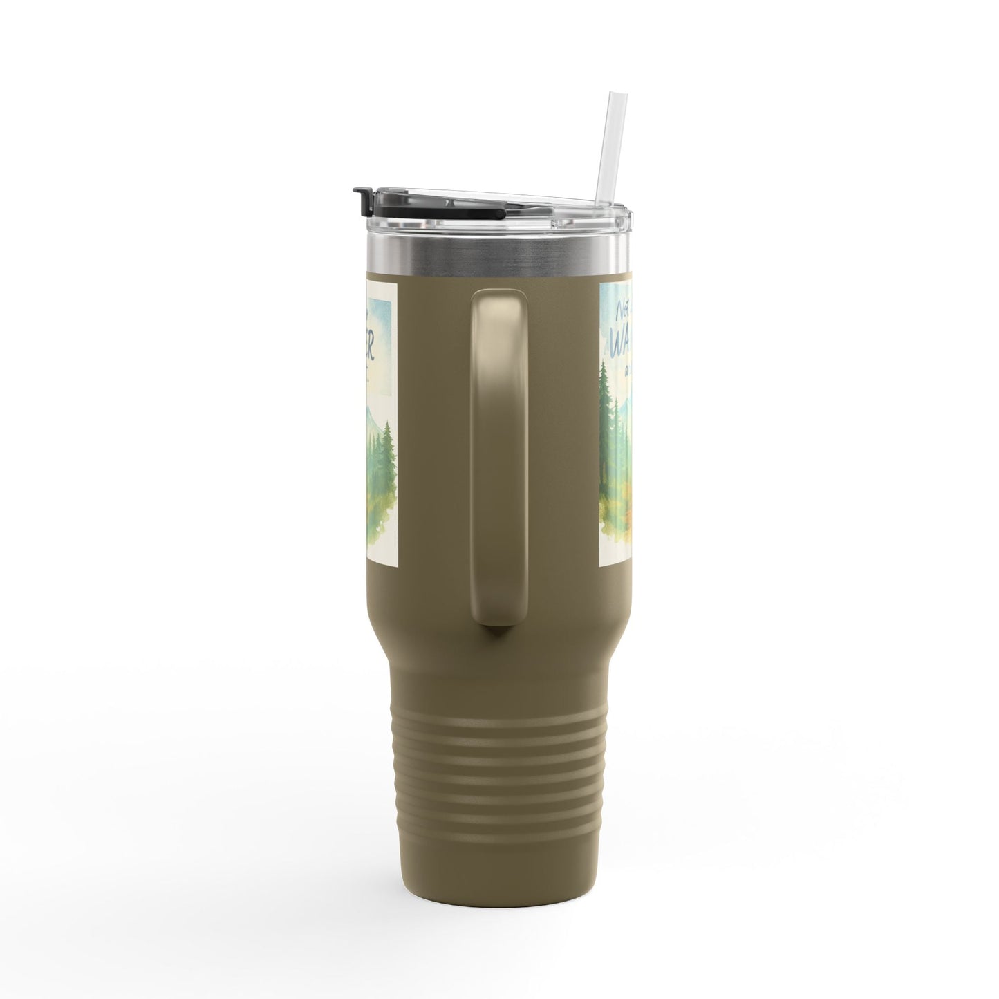 Montana 40oz Adventure Mug, rugged travel cup with ergonomic handle and spill-resistant lid.