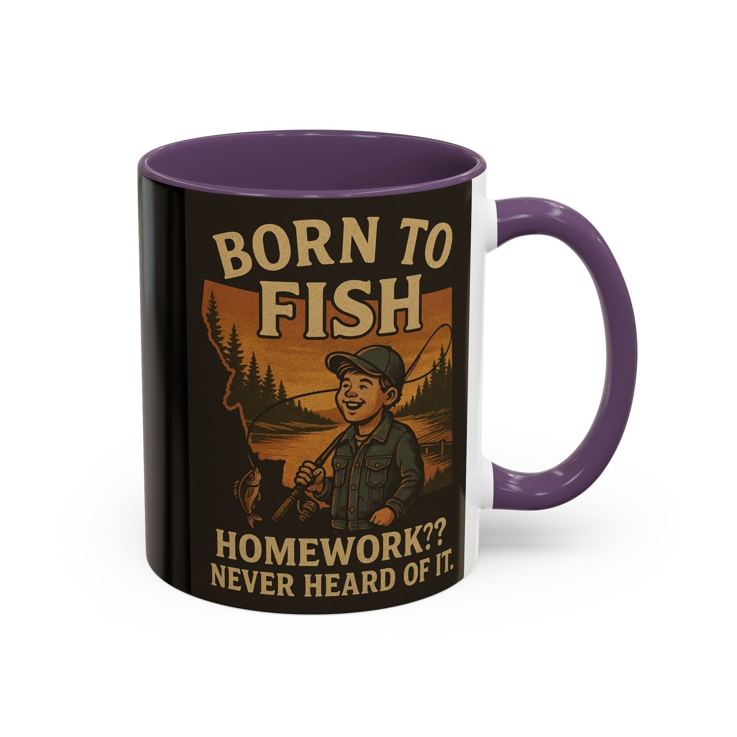 Retro Fishing Mug – Funny Coffee Cup Gift for Anglers & Campers