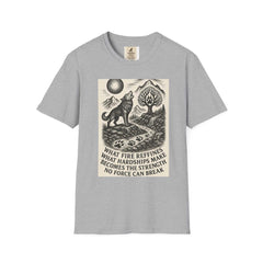 Inspirational Wolf T-Shirt featuring a bold wolf design and kindness message.