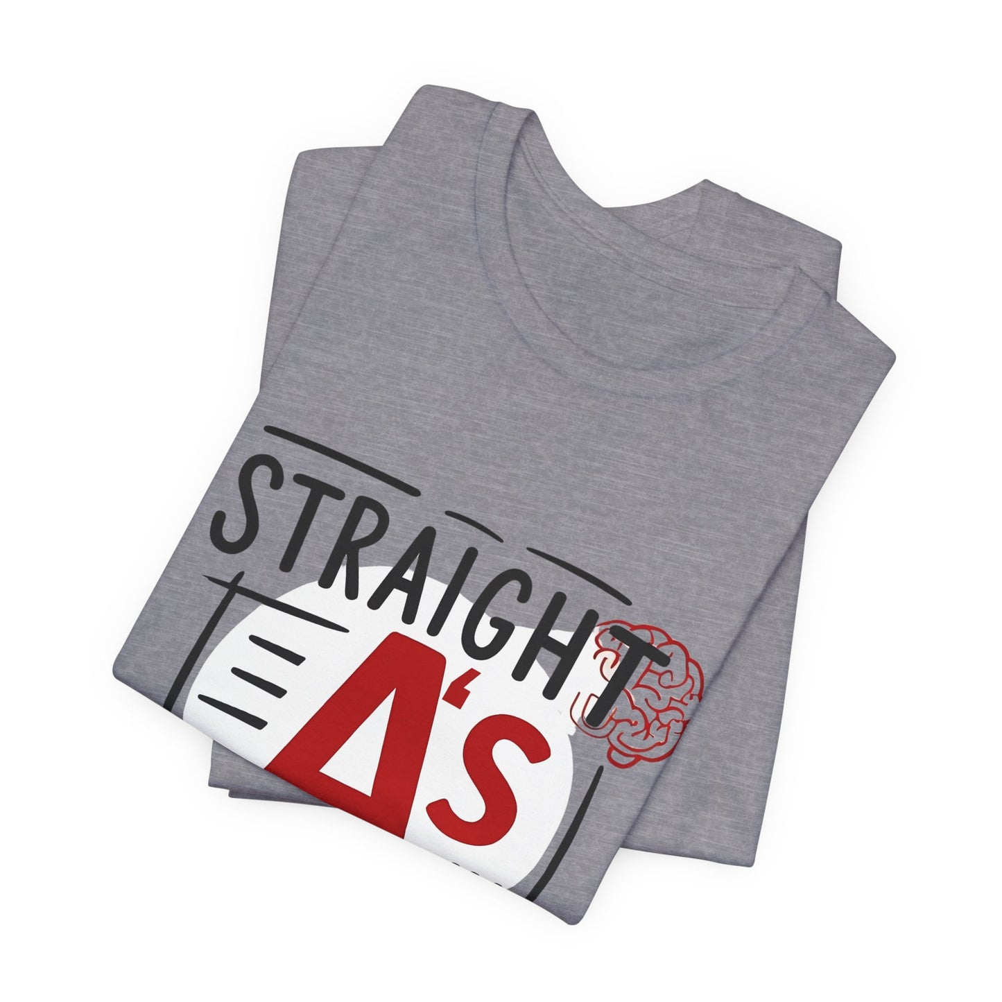 Unisex Thoughtful Overthinker Tee - Straight A's in Overthinking, Casual Tee, Gift for Students, Funny T-Shirt, Everyday Wear
