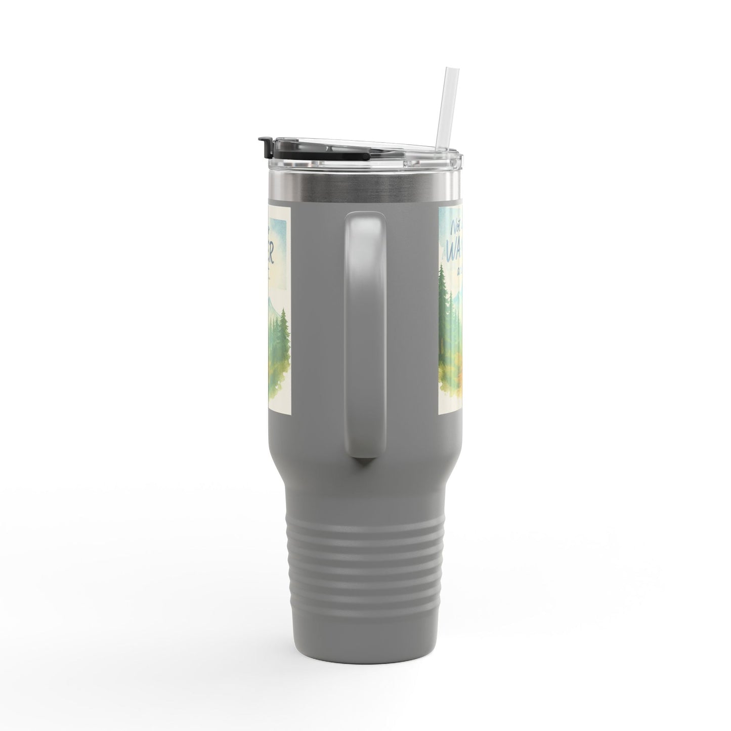Montana 40oz Adventure Mug with ergonomic handle and spill-resistant lid.