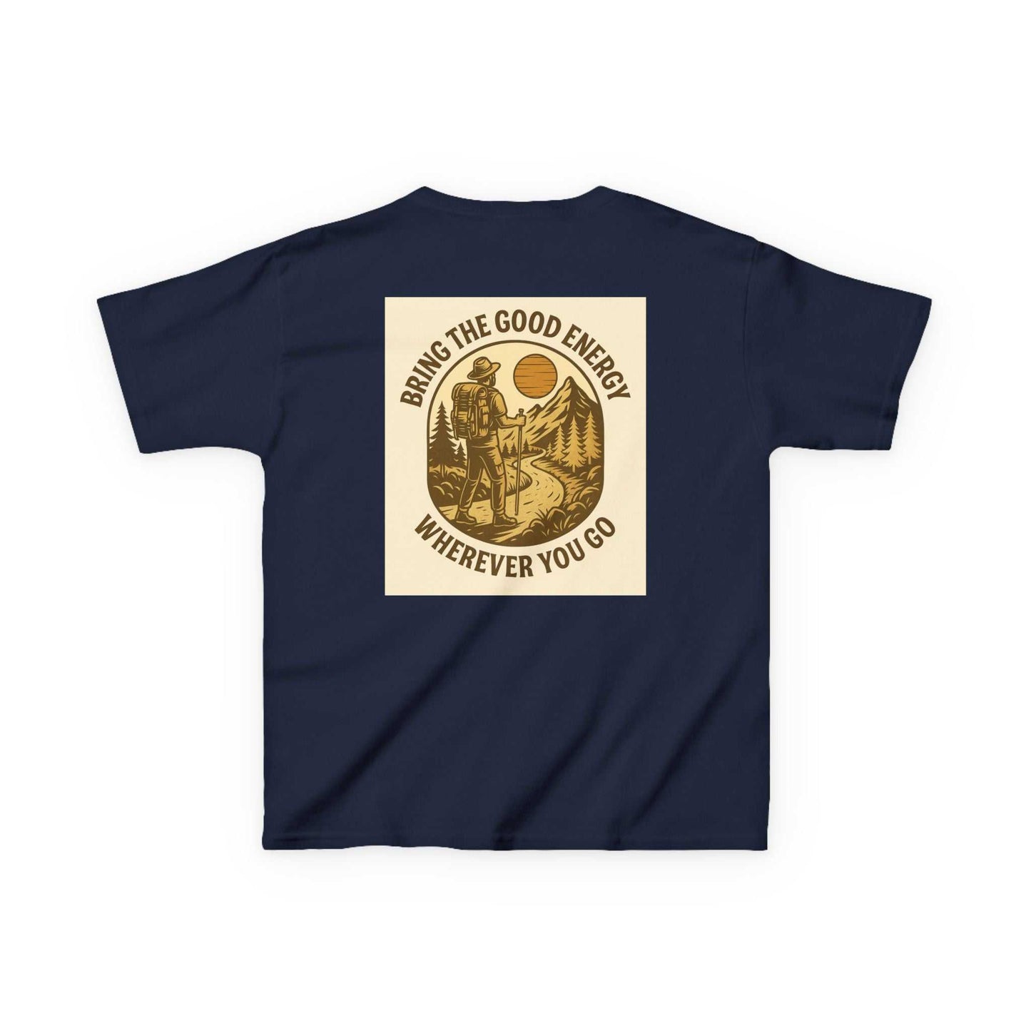 Adventure Kids Tee with nature-inspired design and motivational message, perfect for children who love exploring.