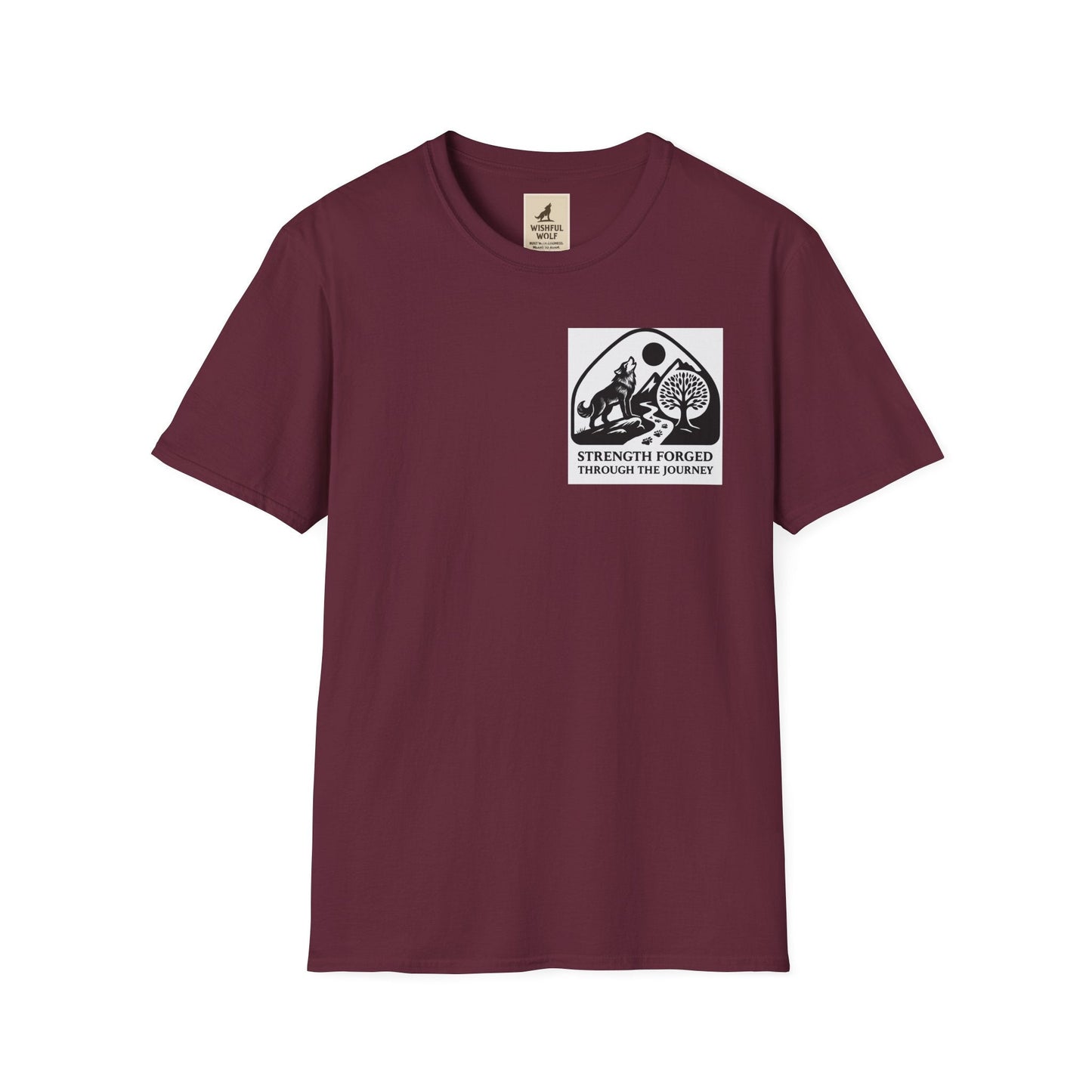Welding Gift T-Shirt featuring "Strength Forged in Fire" graphic, ideal for welders and metalworkers.