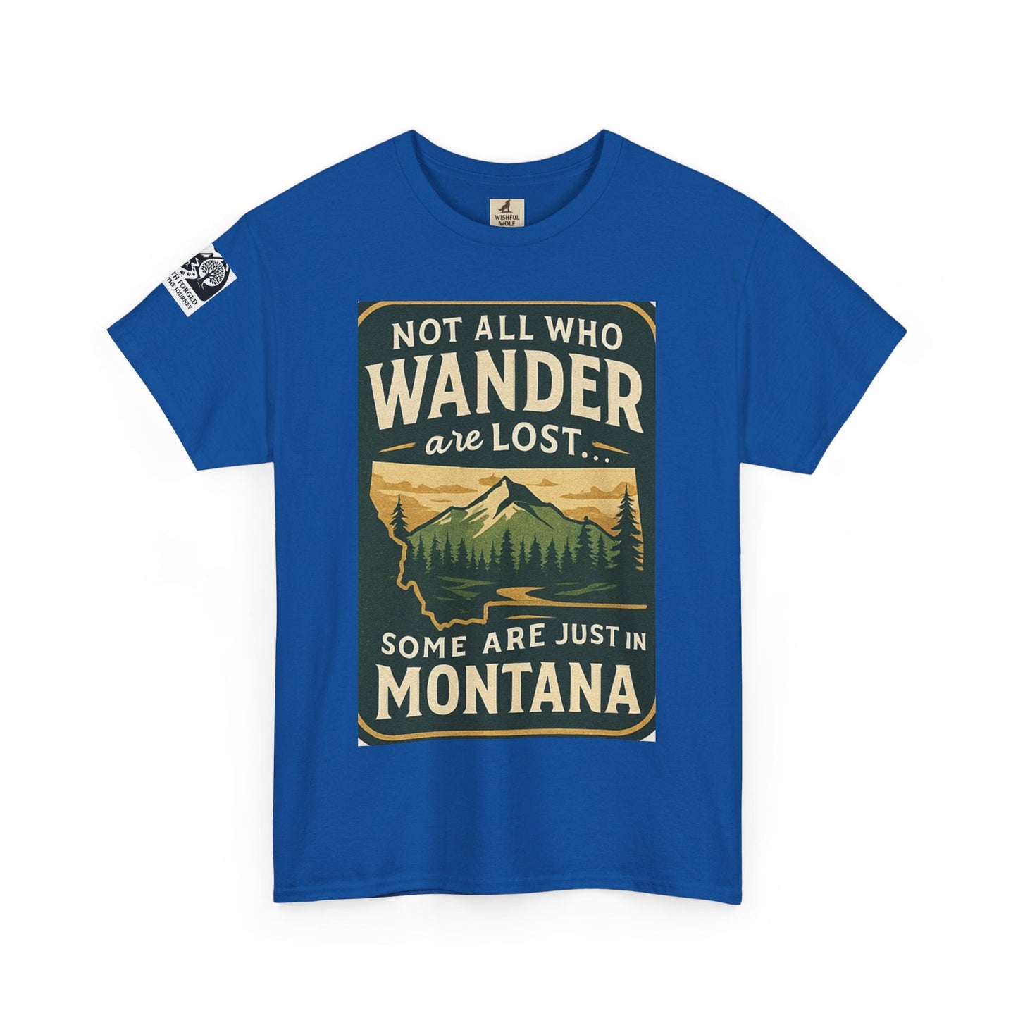 Montana Wanderer Tee – Inspirational Nature Quote Shirt for Explorers