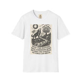 Inspirational Wolf T-Shirt featuring bold nature design and kindness message.