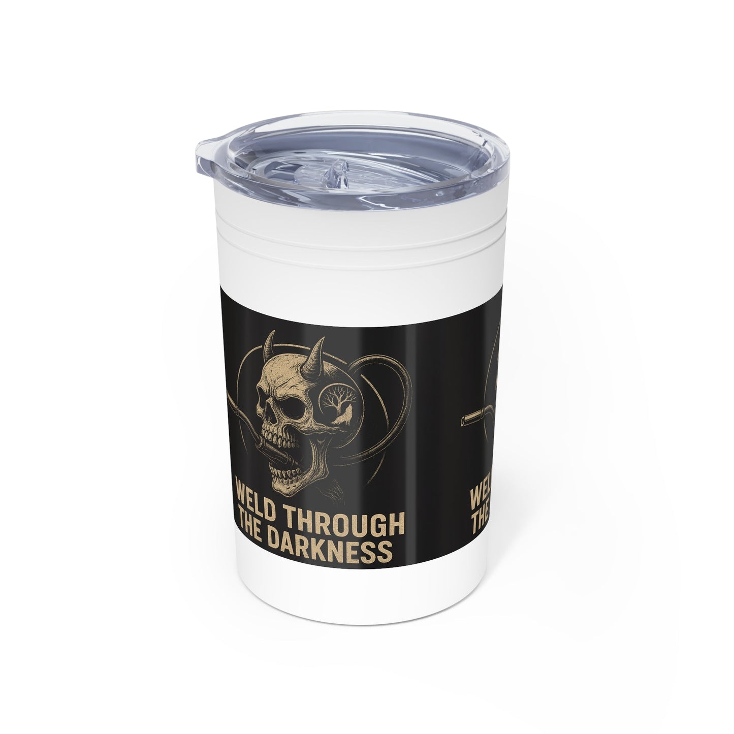 Weld Through the Darkness 11oz Tumbler – Inspirational Welder Gift