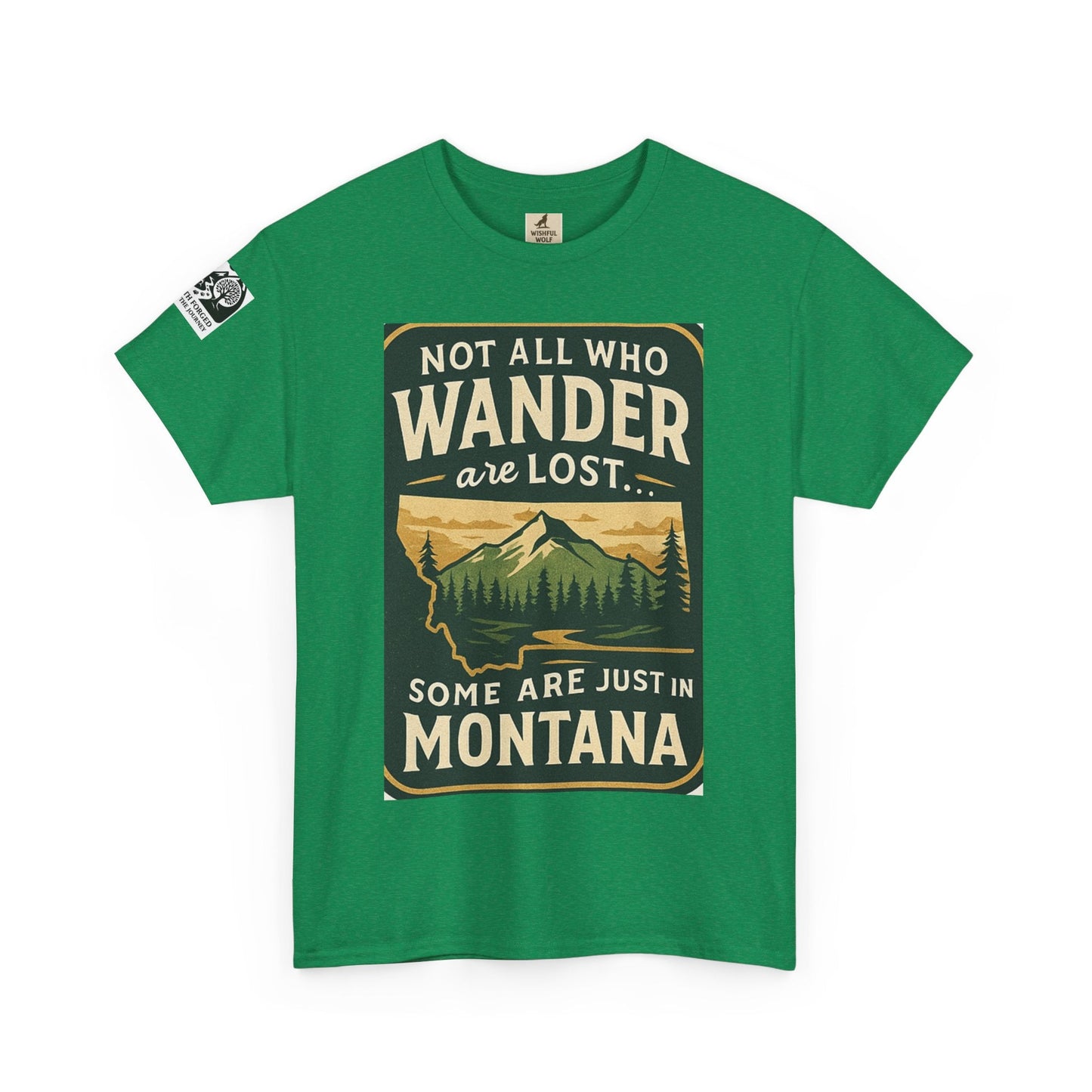 Montana Wanderer Tee – Inspirational Nature Quote Shirt for Explorers